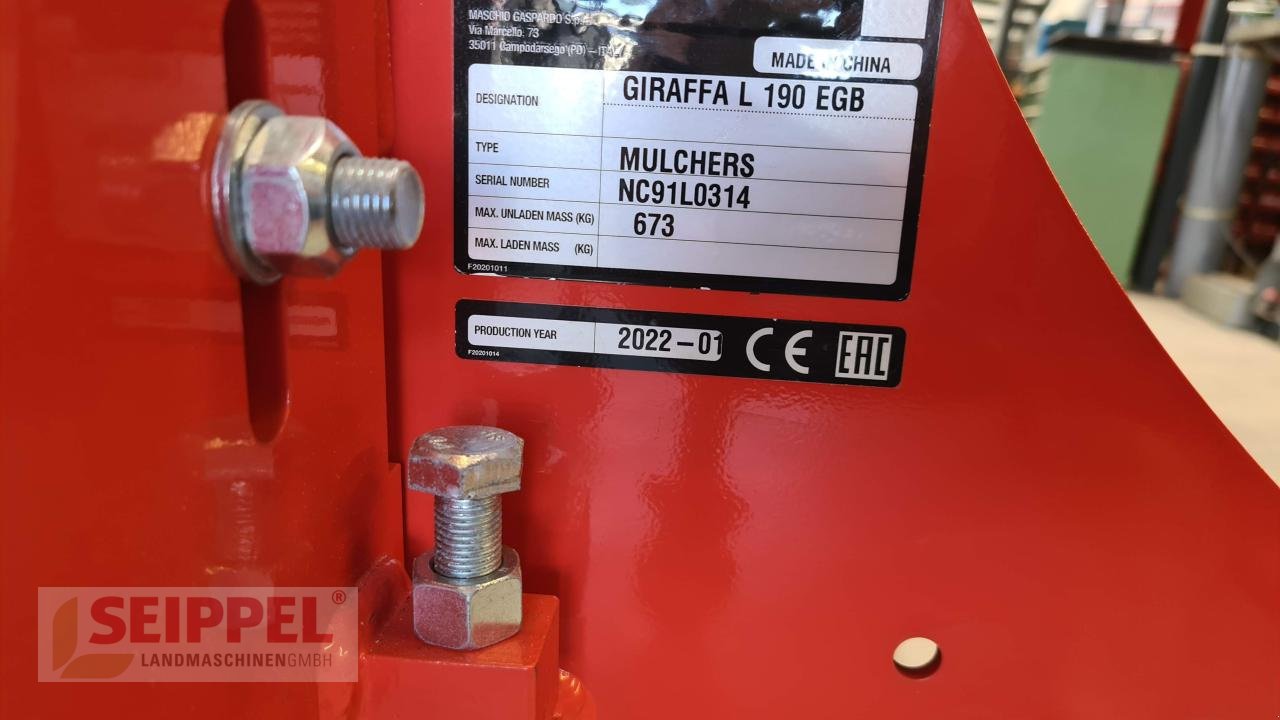 Mulcher des Typs Maschio GIRAFFA L 190 SE, Neumaschine in Groß-Umstadt (Bild 4)