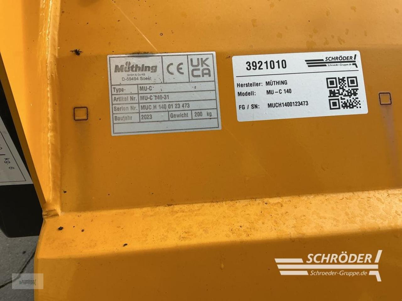 Mulcher des Typs Müthing MU-C 140, Neumaschine in Hemmoor (Bild 5)