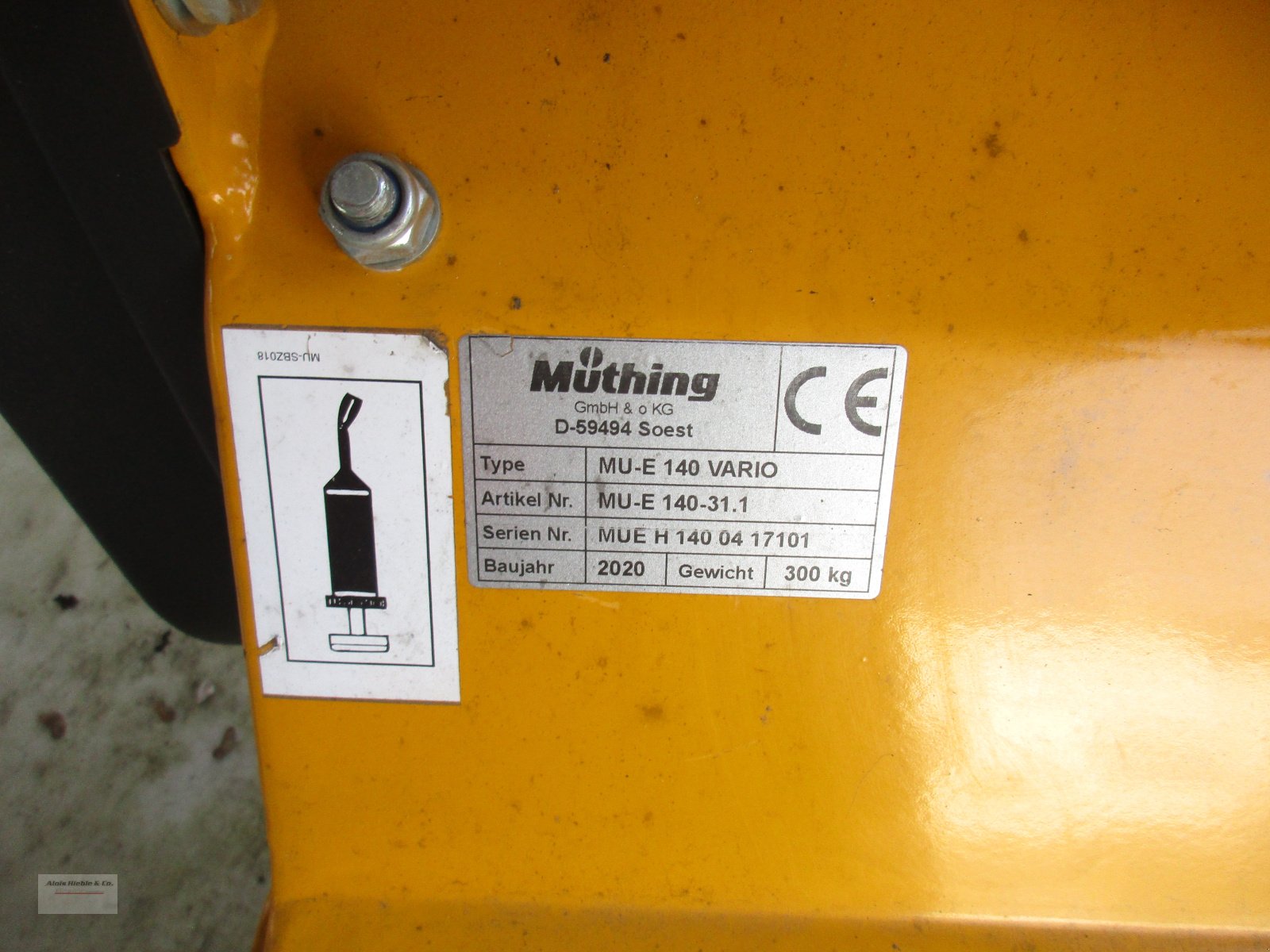 Mulcher Türe ait Müthing MU-E 140 VARIO, Gebrauchtmaschine içinde Tapfheim (resim 3)