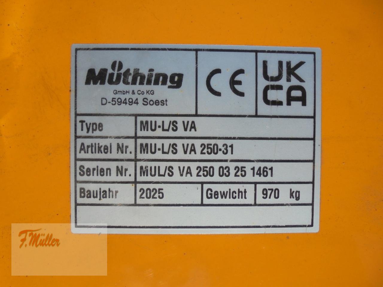 Mulcher des Typs Müthing MU-L/S 250, Neumaschine in Taaken (Bild 5)