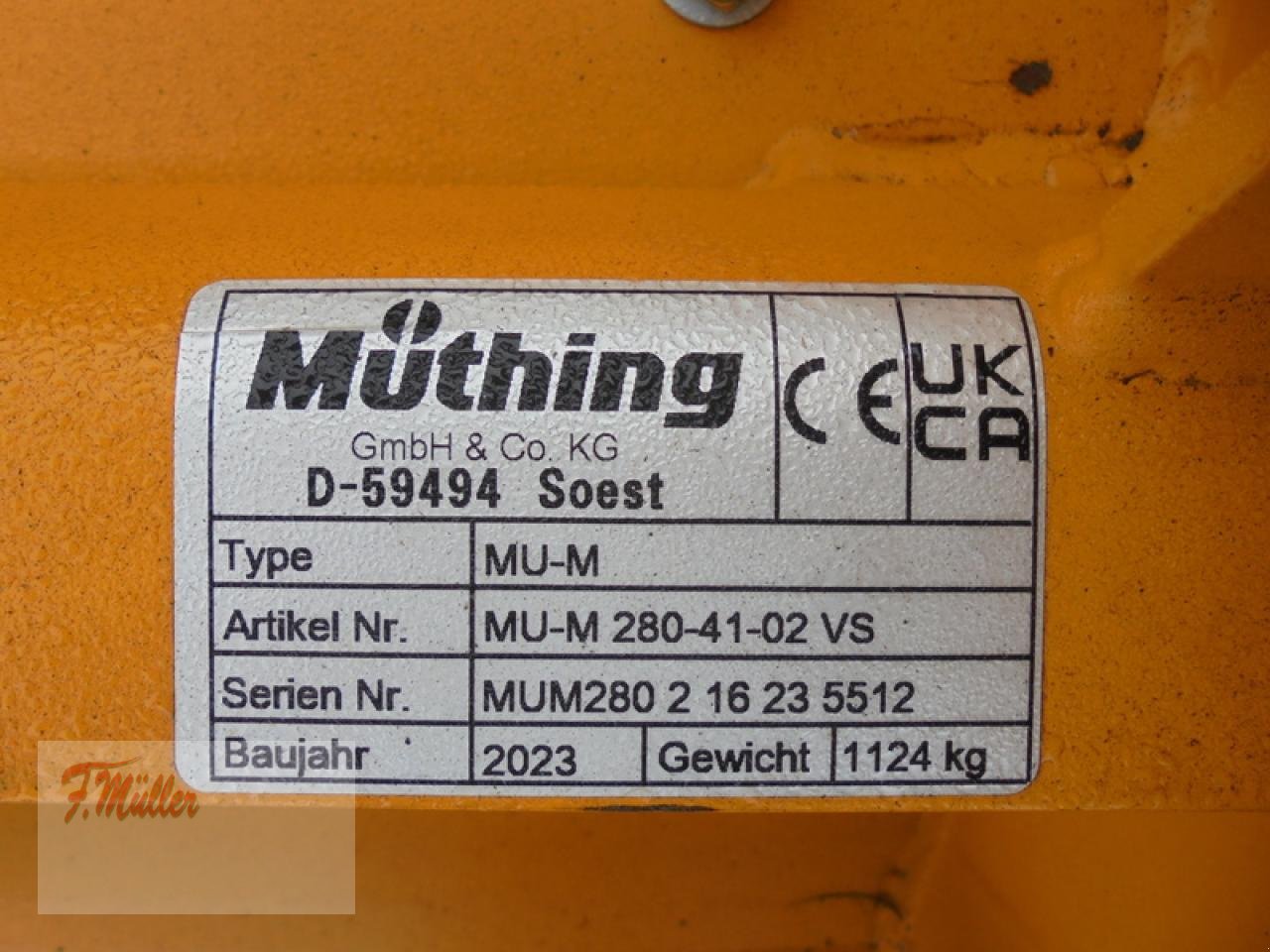 Mulcher a típus Müthing MU-M280 VARIO, Gebrauchtmaschine ekkor: Taaken (Kép 3)