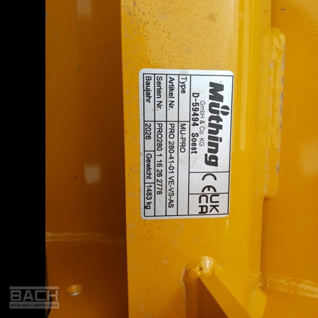 Mulcher van het type Müthing MU PRO 280, Neumaschine in Boxberg-Seehof (Foto 5)
