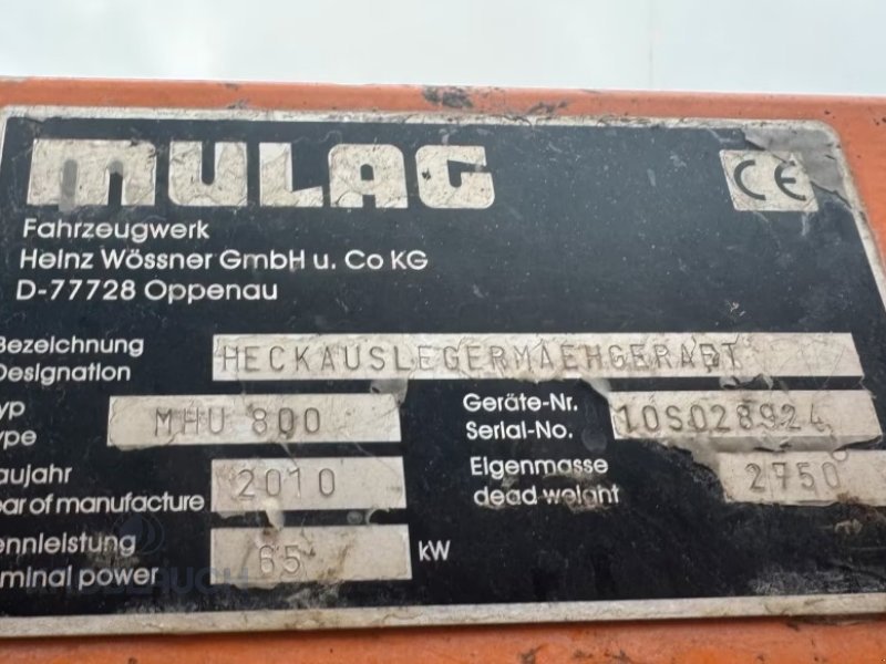 Mulcher typu Mulag MHU800, Gebrauchtmaschine v Immendingen (Obrázek 9)