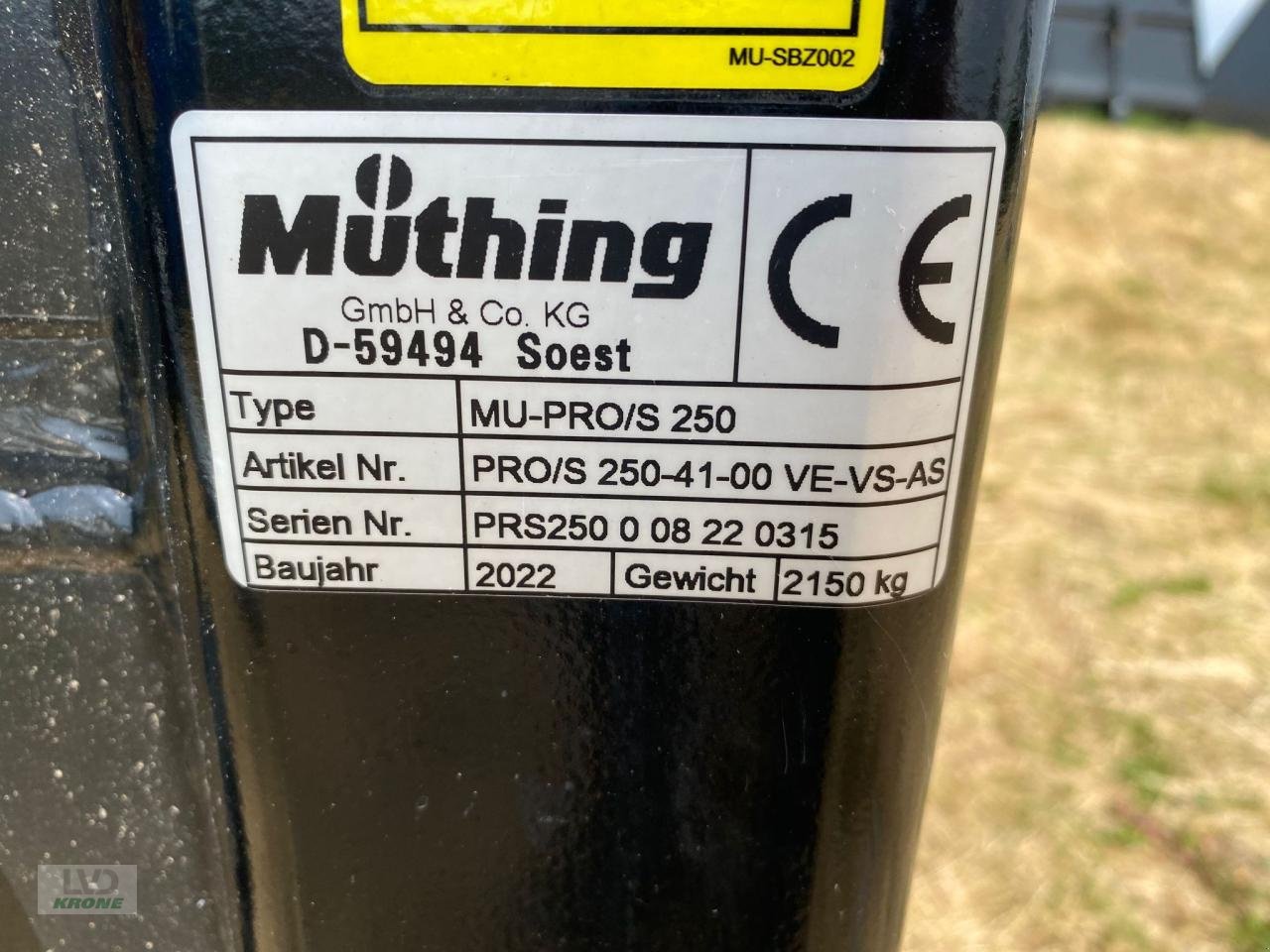 Mulcher tip Sonstige Müthing MU-PRO/S 250, Gebrauchtmaschine in Zorbau (Poză 3)