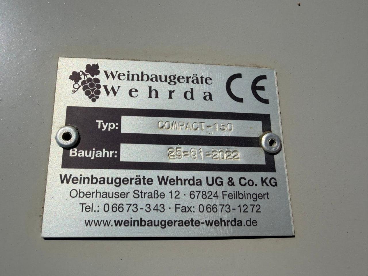 Mulcher Türe ait Sonstige Wehrda Compact 150 TF, Neumaschine içinde Niederkirchen (resim 7)