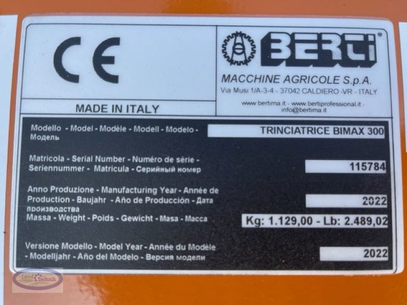 Mulchgerät & Häckselgerät des Typs Berti Bimax 300, Neumaschine in Münzkirchen (Bild 11)