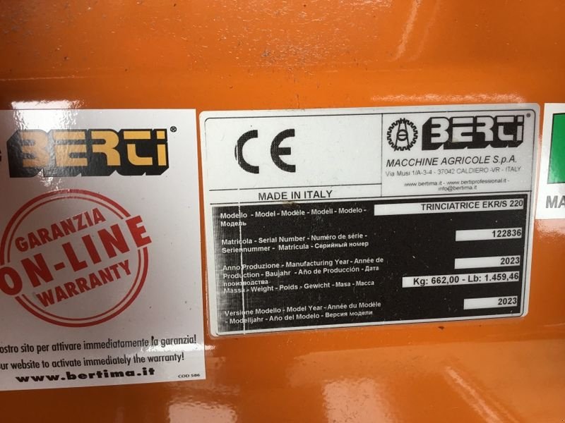 Mulchgerät & Häckselgerät typu Berti EKR/S 220, Neumaschine v Straden (Obrázek 3)