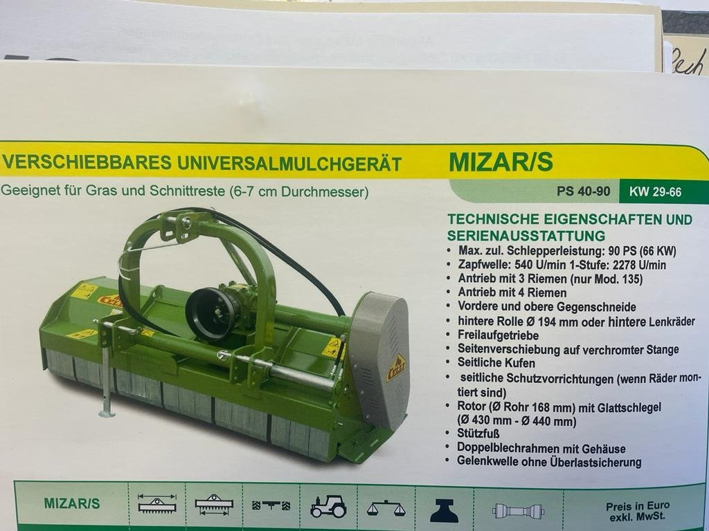 Mulchgerät & Häckselgerät des Typs Celli Verschiebbares Universalmulchgerät MIZAR/S , NEU, Neumaschine in Schutterzell (Bild 2)