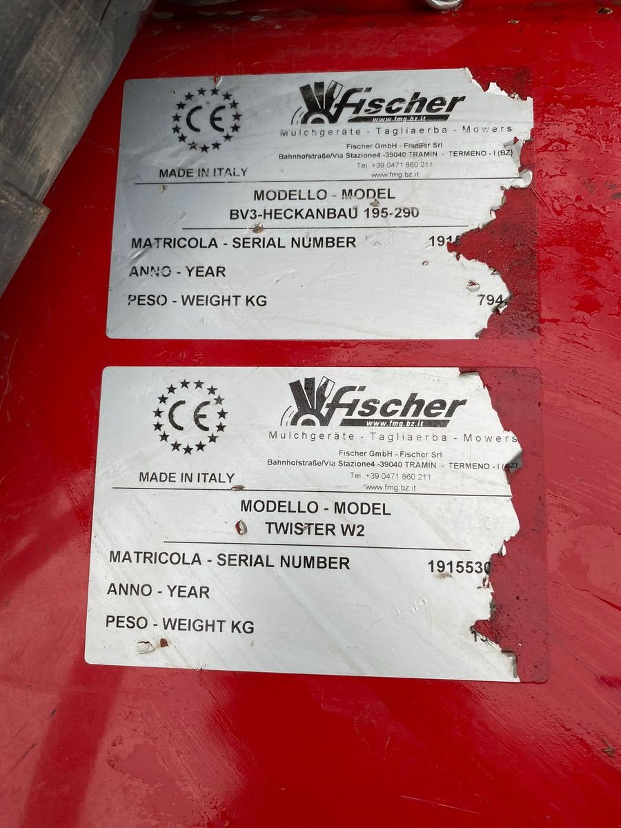 Mulchgerät & Häckselgerät typu Fischer BV 3 195-290, Gebrauchtmaschine v Harmannsdorf-Rückersdorf (Obrázek 8)