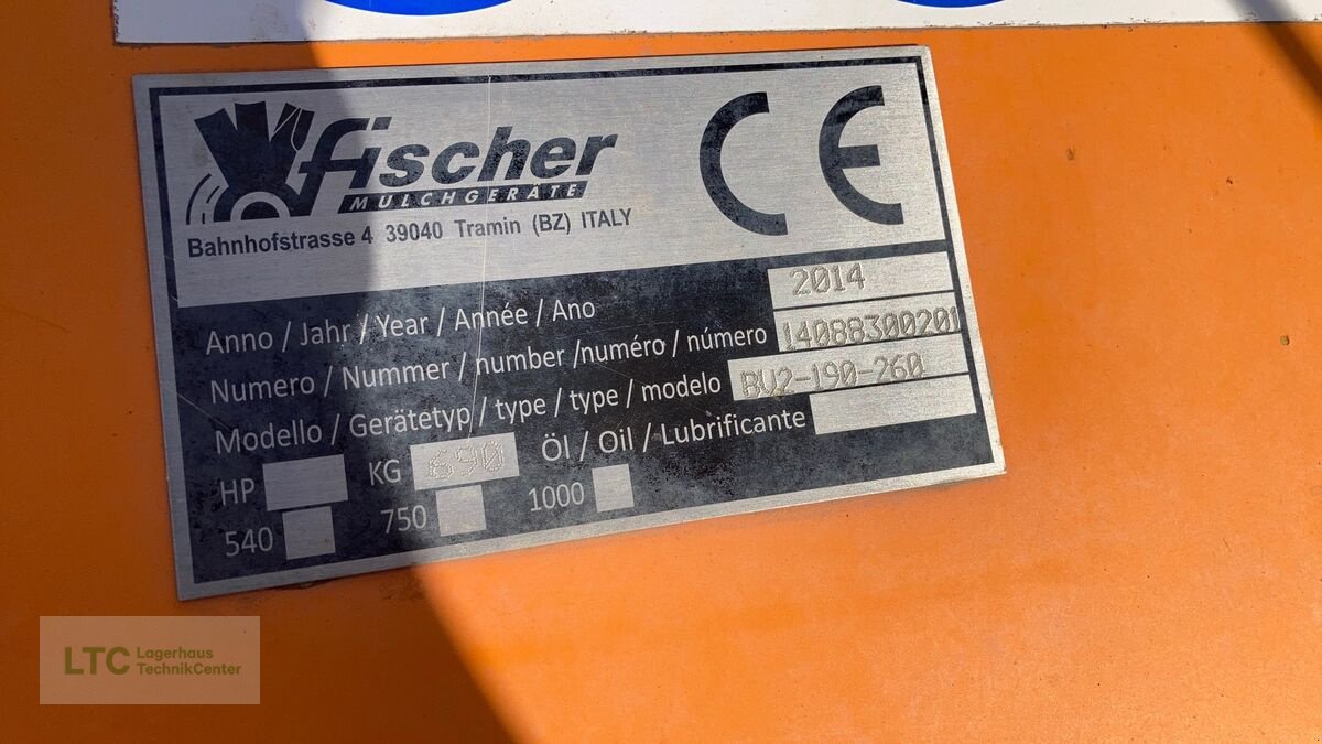 Mulchgerät & Häckselgerät tip Fischer BV2 190-260, Gebrauchtmaschine in Eggendorf (Poză 11)