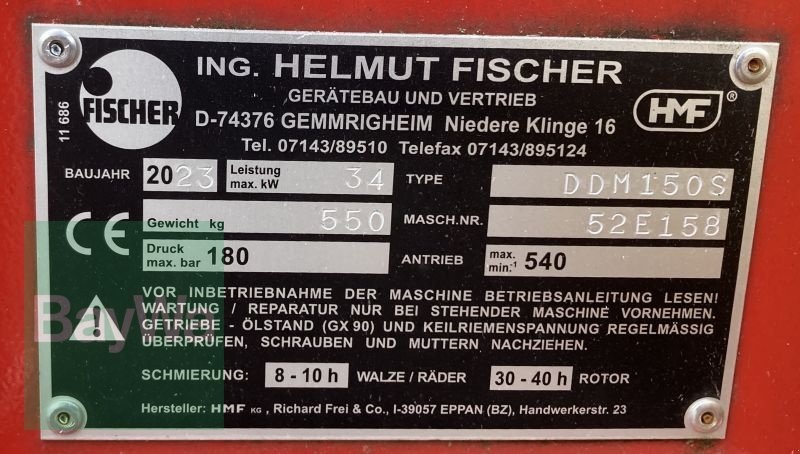 Mulchgerät & Häckselgerät Türe ait Fischer DDM 150, Gebrauchtmaschine içinde Brackenheim (resim 7)