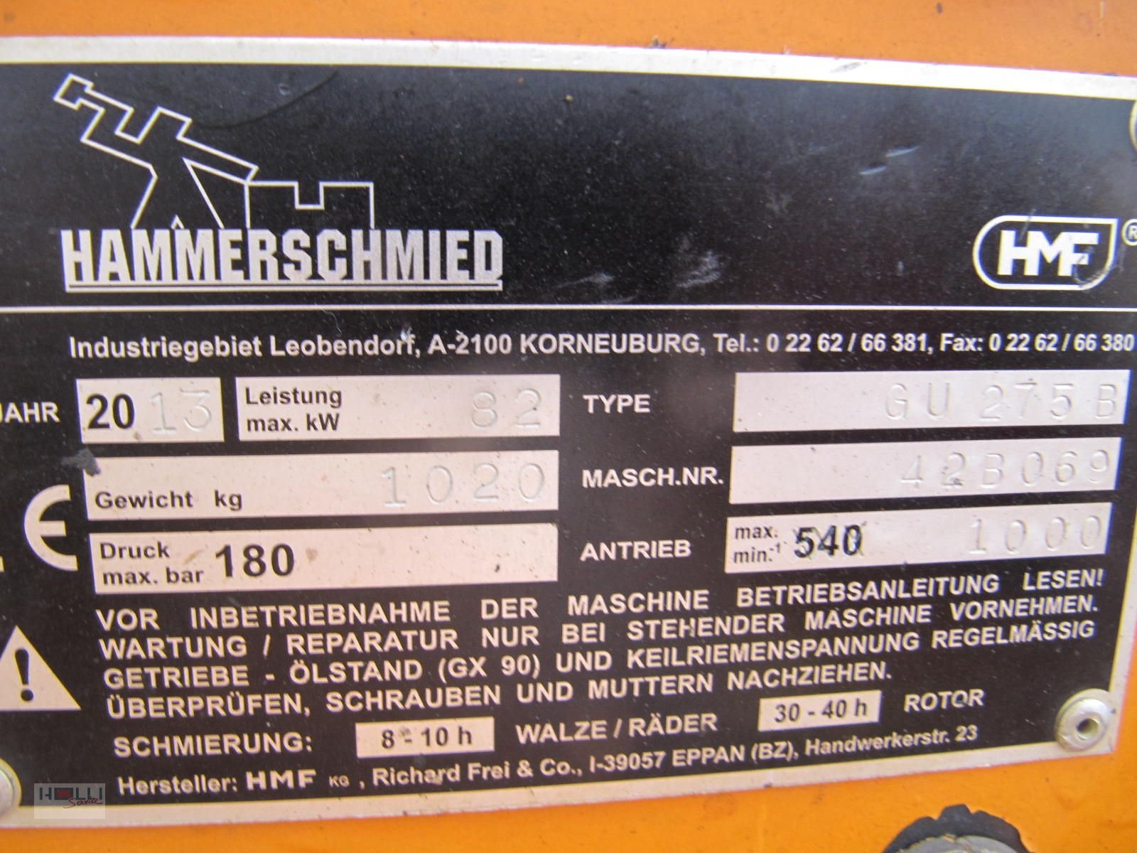 Mulchgerät & Häckselgerät Türe ait Hammerschmied GU 275B, Gebrauchtmaschine içinde Niederneukirchen (resim 7)