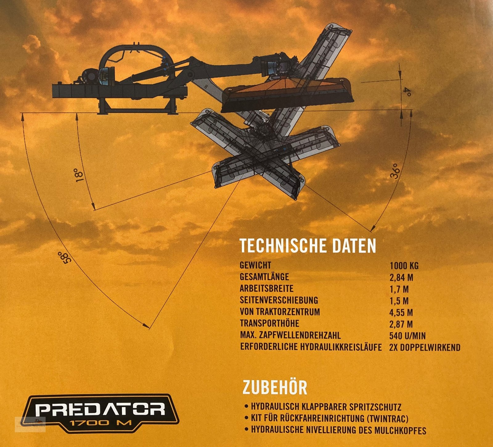 Mulchgerät & Häckselgerät des Typs Kronos Predator 1700M, Neumaschine in Fürth / Burgfarrnbach (Bild 7)