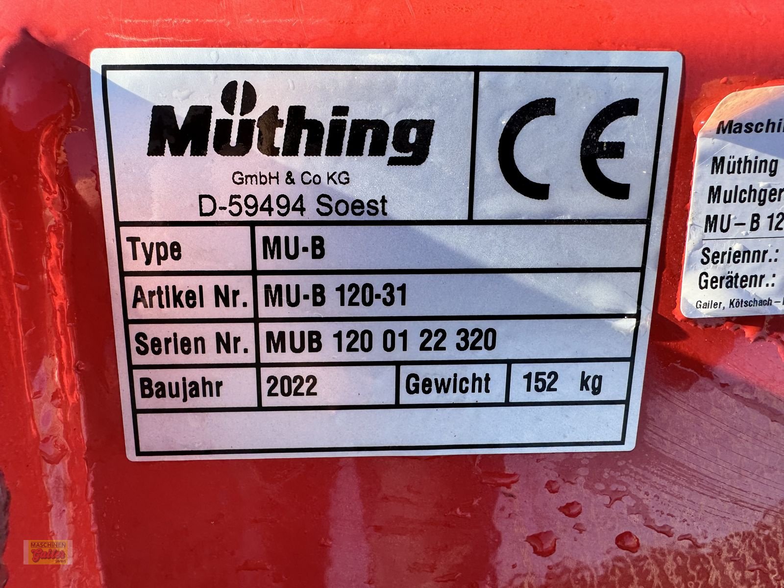 Mulchgerät & Häckselgerät typu Müthing MU-B 120 passend für Aebi Motormäher, Gebrauchtmaschine v Kötschach (Obrázek 10)