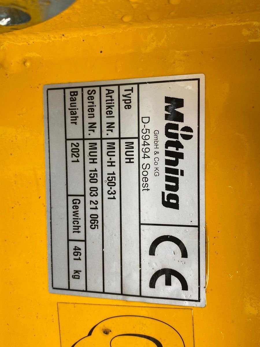 Mulchgerät & Häckselgerät Türe ait Müthing MU-H 150, Vorführmaschine içinde Harmannsdorf-Rückersdorf (resim 8)