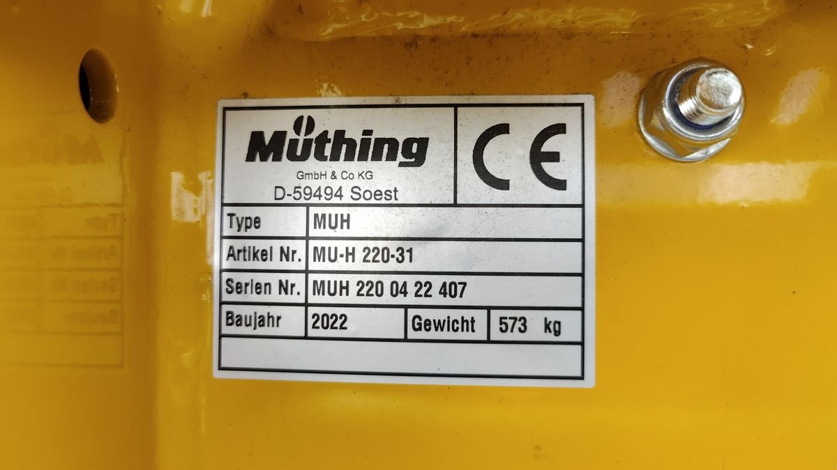 Mulchgerät & Häckselgerät типа Müthing MU-H 220 Vario, Neumaschine в Kirchschlag (Фотография 10)
