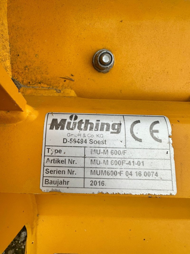 Mulchgerät & Häckselgerät a típus Müthing MU-M 600/F, Gebrauchtmaschine ekkor: Elmenhorst-Lanken (Kép 3)