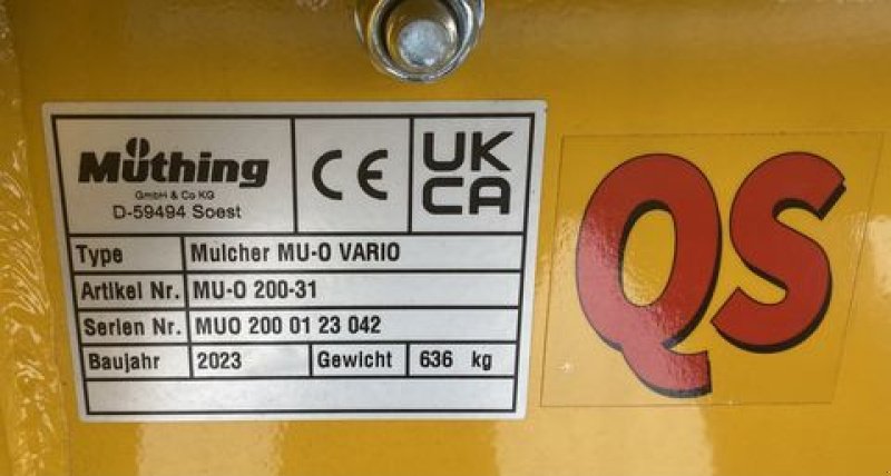 Mulchgerät & Häckselgerät des Typs Müthing MU-O 200, Neumaschine in Grund (Bild 3)