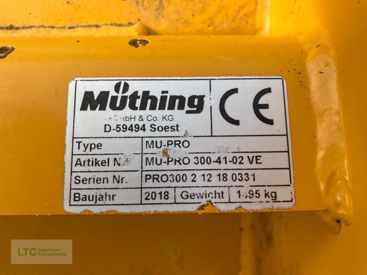 Mulchgerät & Häckselgerät типа Müthing MU-Pro 300, Gebrauchtmaschine в Eggendorf (Фотография 10)