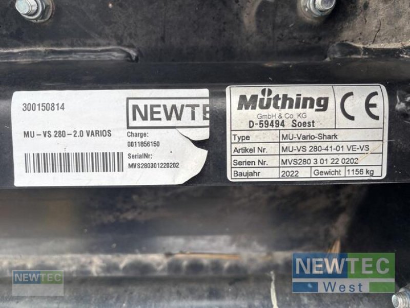 Mulchgerät & Häckselgerät от тип Müthing MU-VS 280-2.0 VARIOSHARK MITTIG, Gebrauchtmaschine в Peine (Снимка 6)