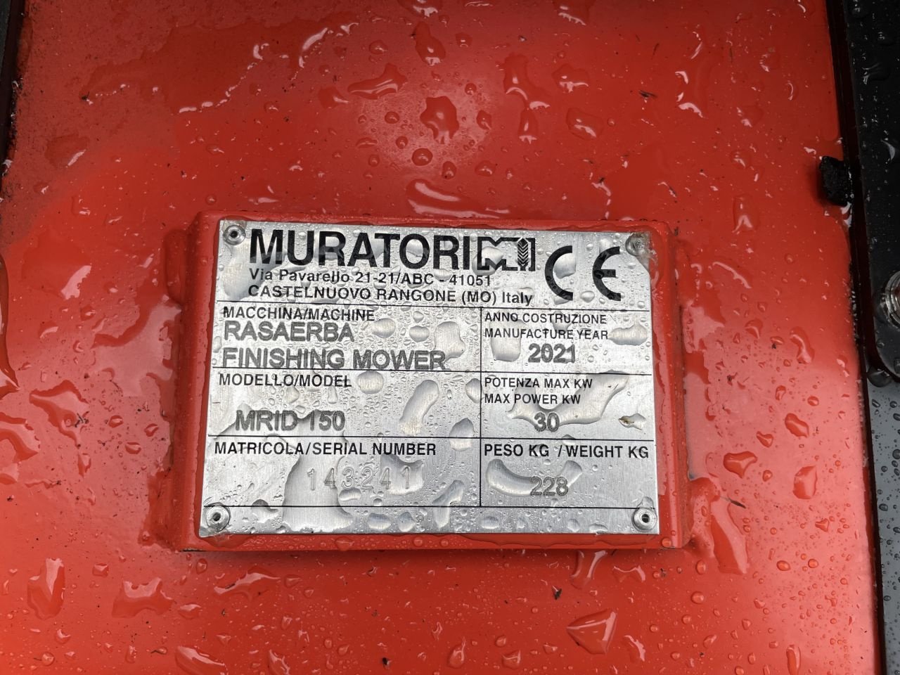 Mulchgerät & Häckselgerät del tipo Muratori MRID 150, Gebrauchtmaschine In Kesteren (Immagine 5)