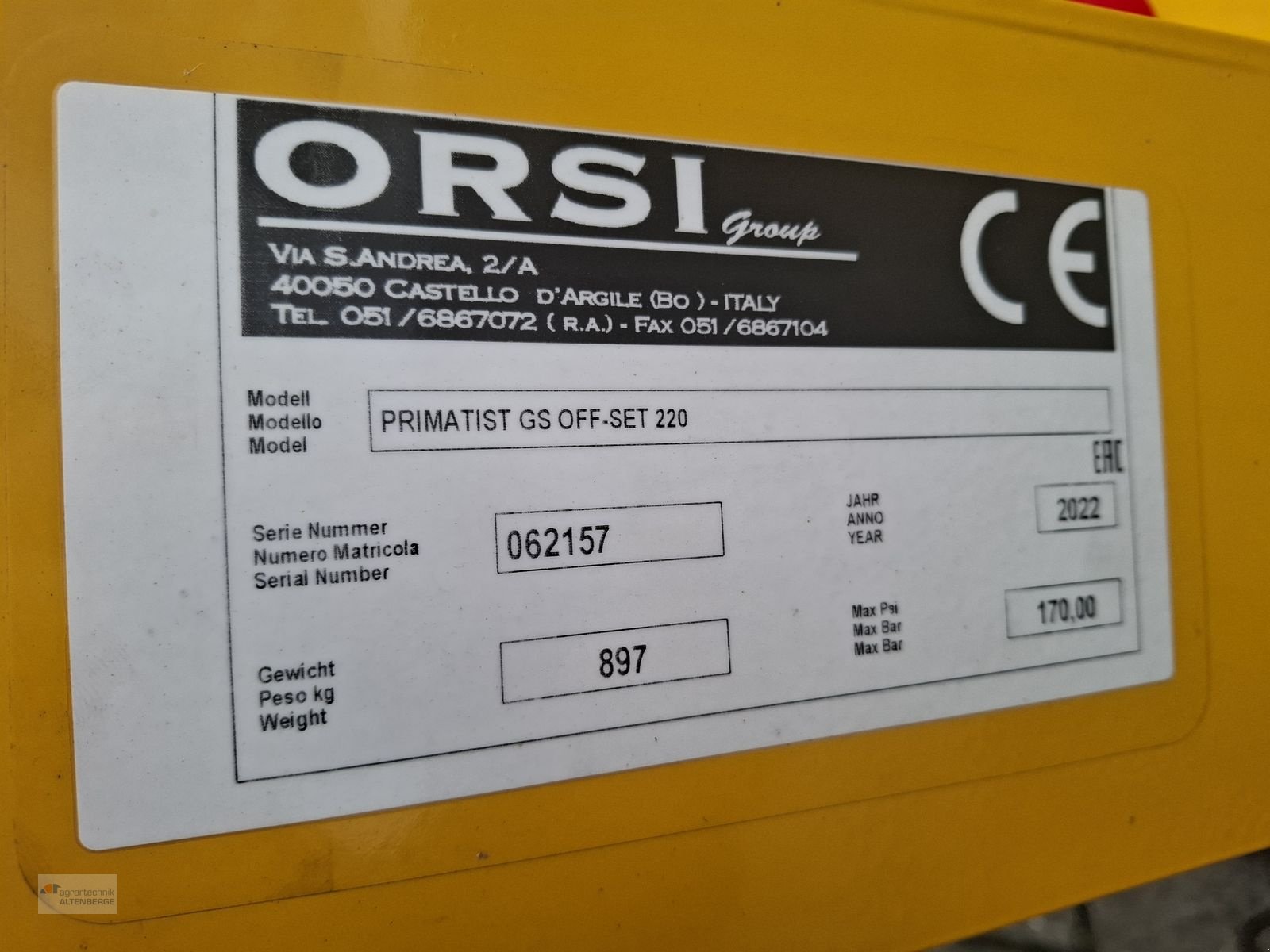 Mulchgerät & Häckselgerät del tipo Orsi Primatist GS Off-Set 220, Neumaschine In Altenberge (Immagine 9)