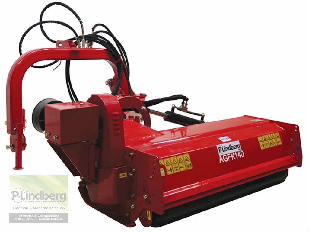 Mulchgerät & Häckselgerät del tipo P.Lindberg GmbH Böschungsmulcher AGF-140 kippbar Schlegelmulcher Hammerschlegel 12 Gelenkwelle, Neumaschine In Großenwiehe (Immagine 1)