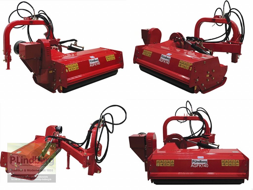 Mulchgerät & Häckselgerät del tipo P.Lindberg GmbH Böschungsmulcher AGF-140 kippbar Schlegelmulcher Hammerschlegel 12 Gelenkwelle, Neumaschine In Großenwiehe (Immagine 4)