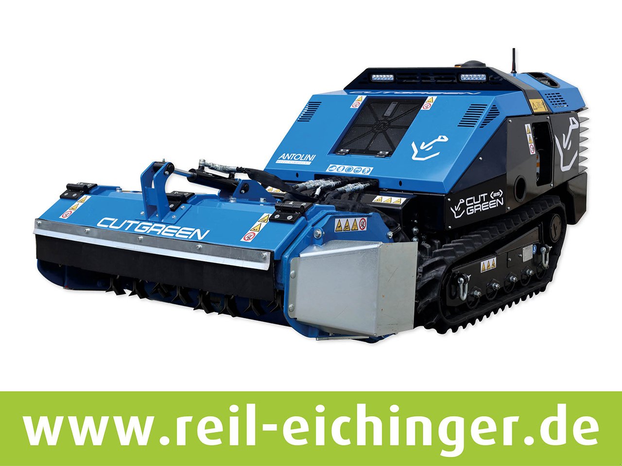 Mulchgerät & Häckselgerät Türe ait Reil & Eichinger Funkgesteuerte Raupe Cutgreen 25, Neumaschine içinde Nittenau (resim 1)