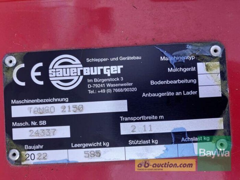 Mulchgerät & Häckselgerät des Typs Sauerburger TANGO 2150, Vorführmaschine in Großweitzschen (Bild 6)