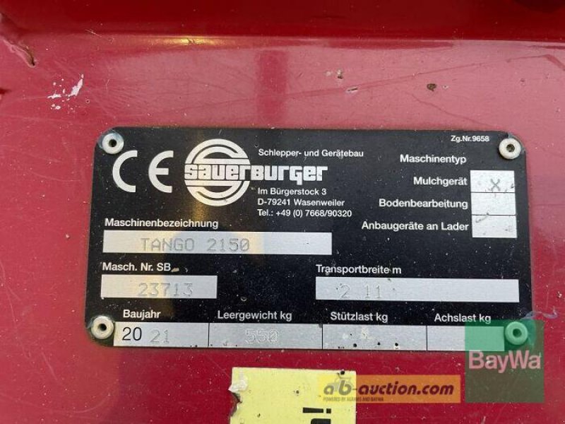 Mulchgerät & Häckselgerät a típus Sauerburger TANGO 2150, Gebrauchtmaschine ekkor: Bamberg (Kép 5)