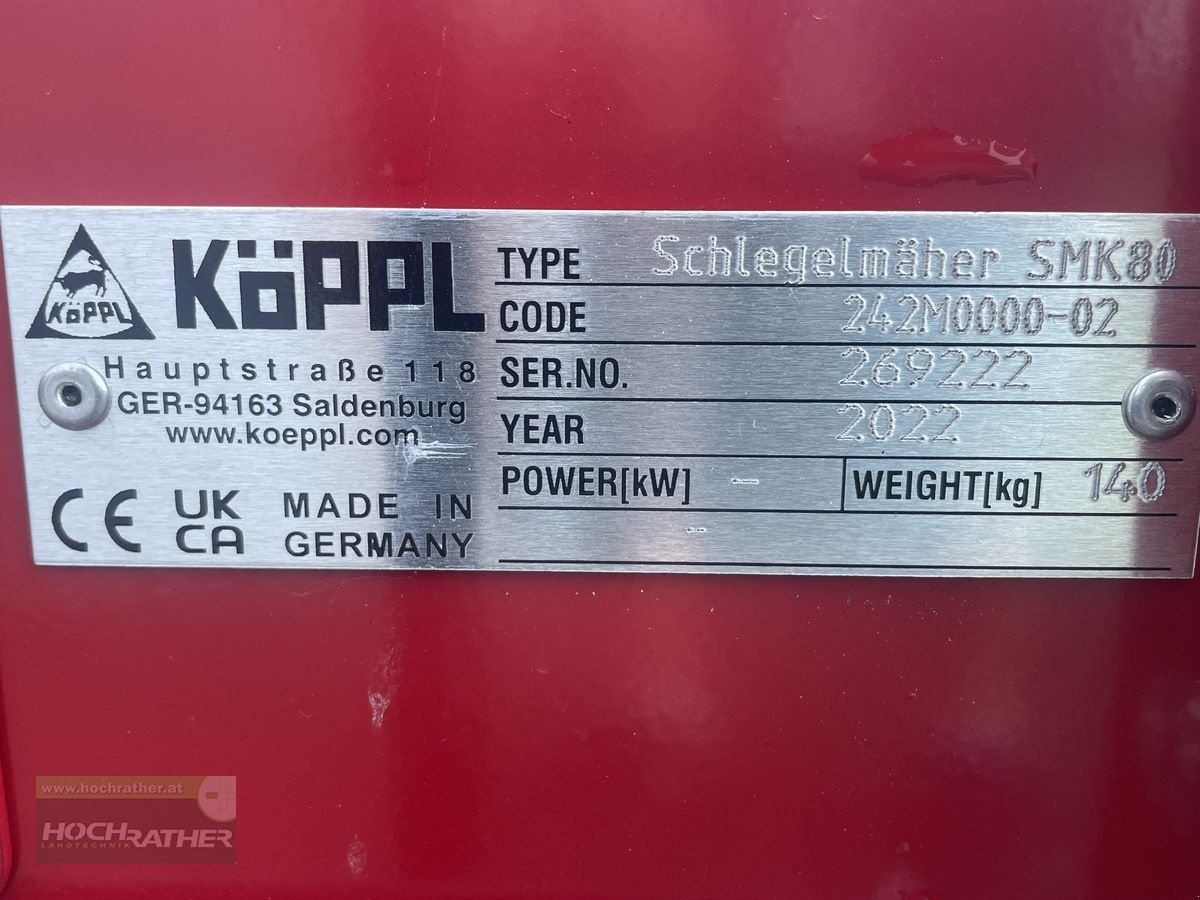 Mulchgerät & Häckselgerät des Typs Sonstige Schlegelmäher SMK 80, Neumaschine in Kronstorf (Bild 7)