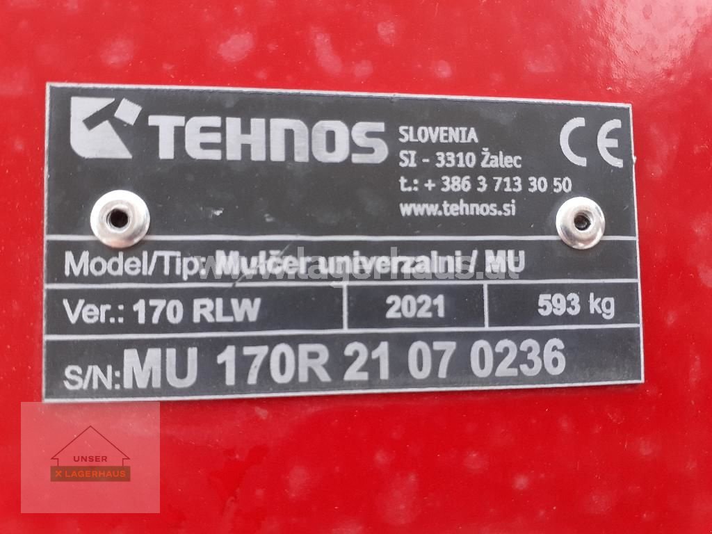 Mulchgerät & Häckselgerät typu Tehnos MU 170 LW, Neumaschine w Wolkersdorf (Zdjęcie 4)
