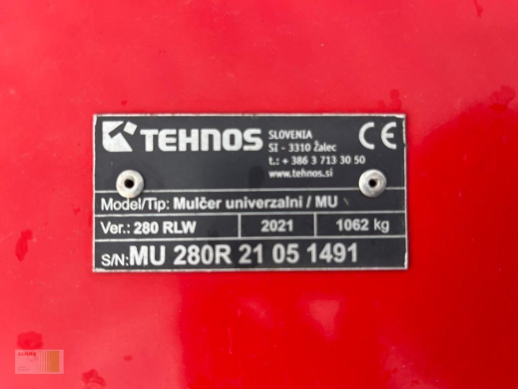 Mulchgerät & Häckselgerät des Typs Tehnos MU 280R LW, Gebrauchtmaschine in Risum-Lindholm (Bild 2)