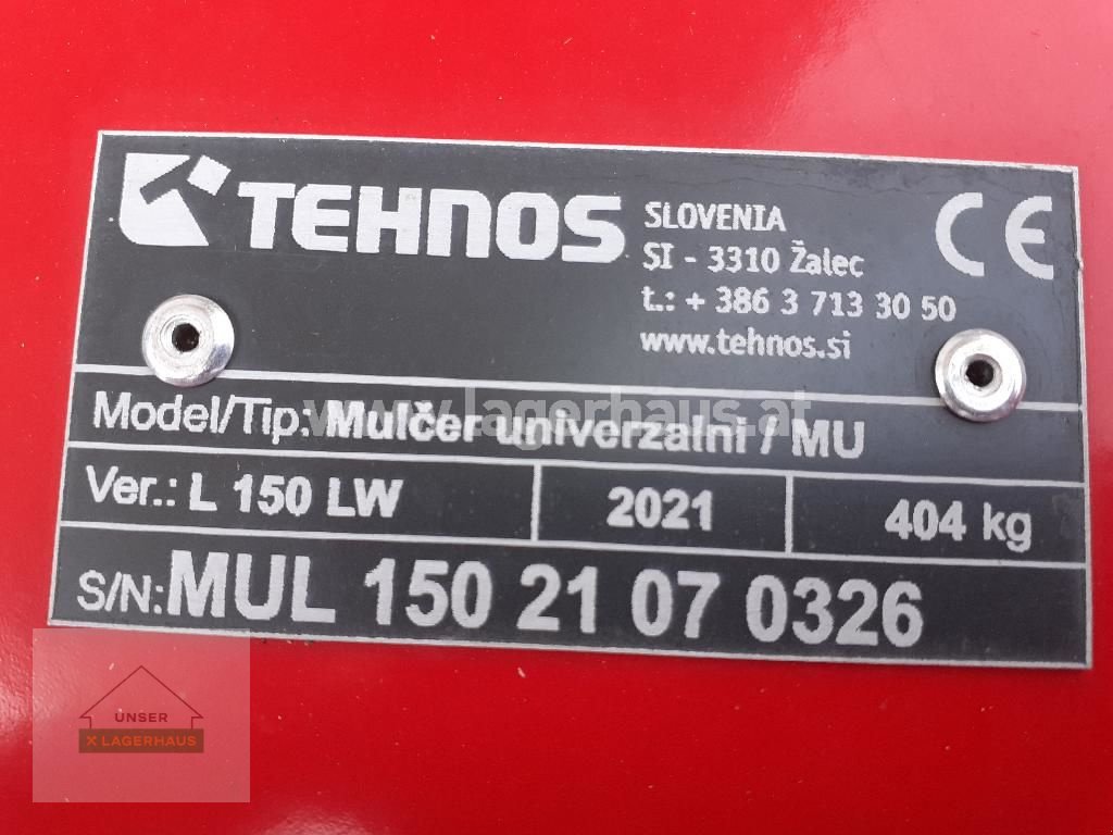 Mulchgerät & Häckselgerät tipa Tehnos MUL 150 LW, Neumaschine u Wolkersdorf (Slika 4)