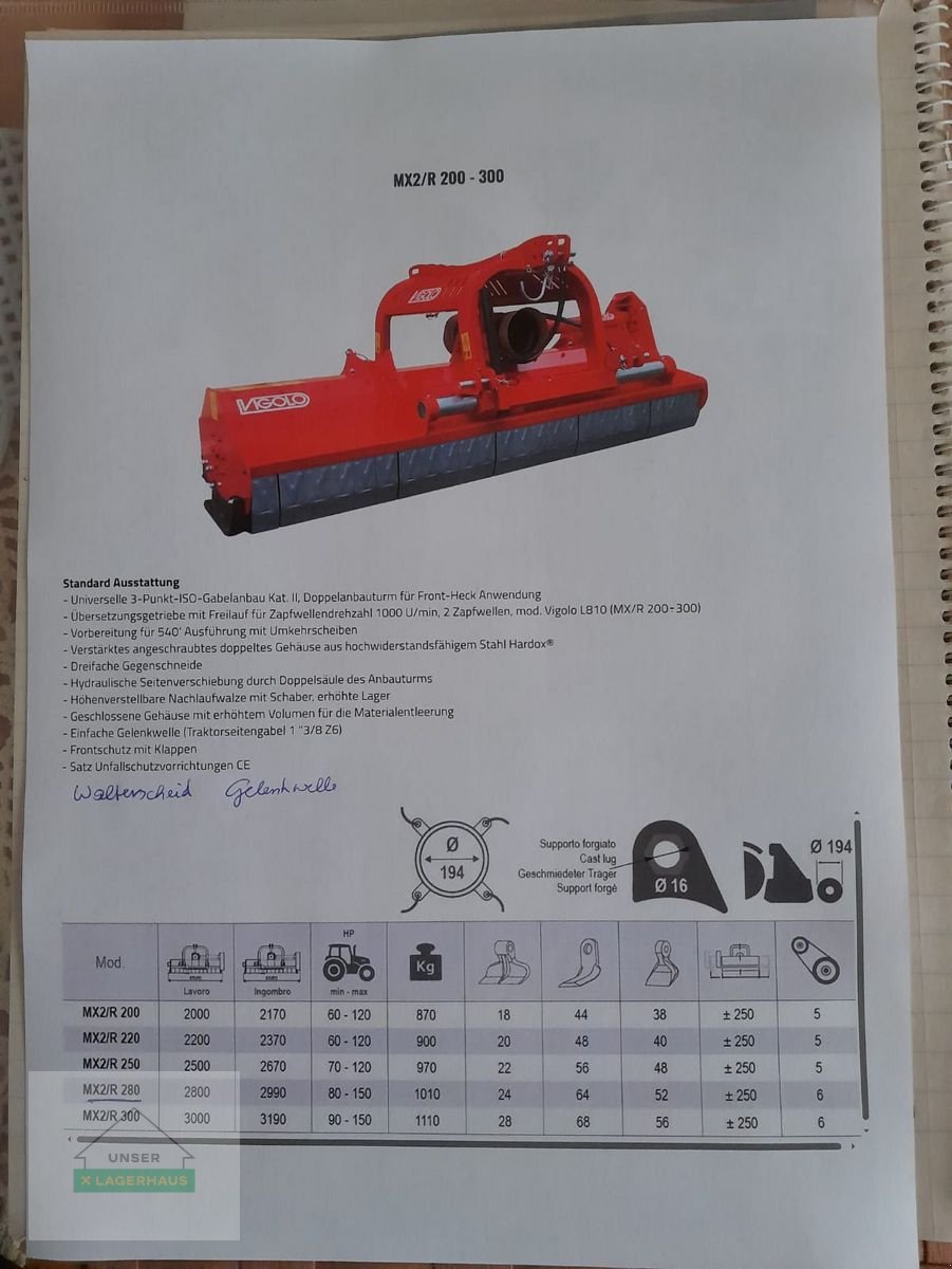 Mulchgerät & Häckselgerät des Typs Vigolo Vigolo Mulcher MX2/R, Gebrauchtmaschine in Feldbach (Bild 5)