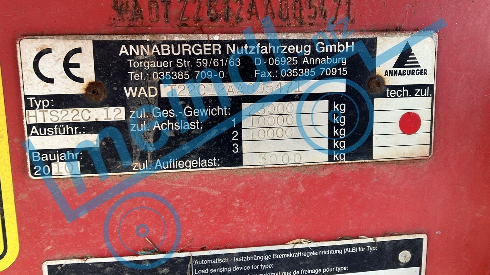 Muldenkipper a típus Annaburger HTS 22.12 Muldenkipper, Gebrauchtmaschine ekkor: Eferding (Kép 4)