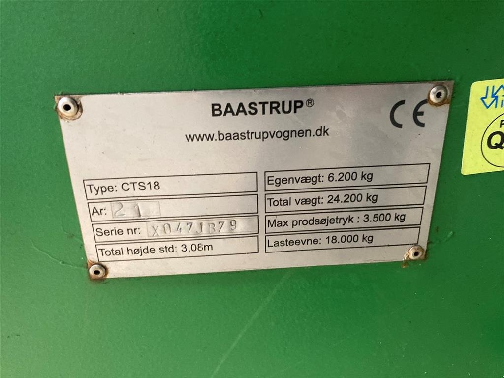 Muldenkipper tip Baastrup CTS 18 new line Grøn, Gebrauchtmaschine in Videbæk (Poză 3)