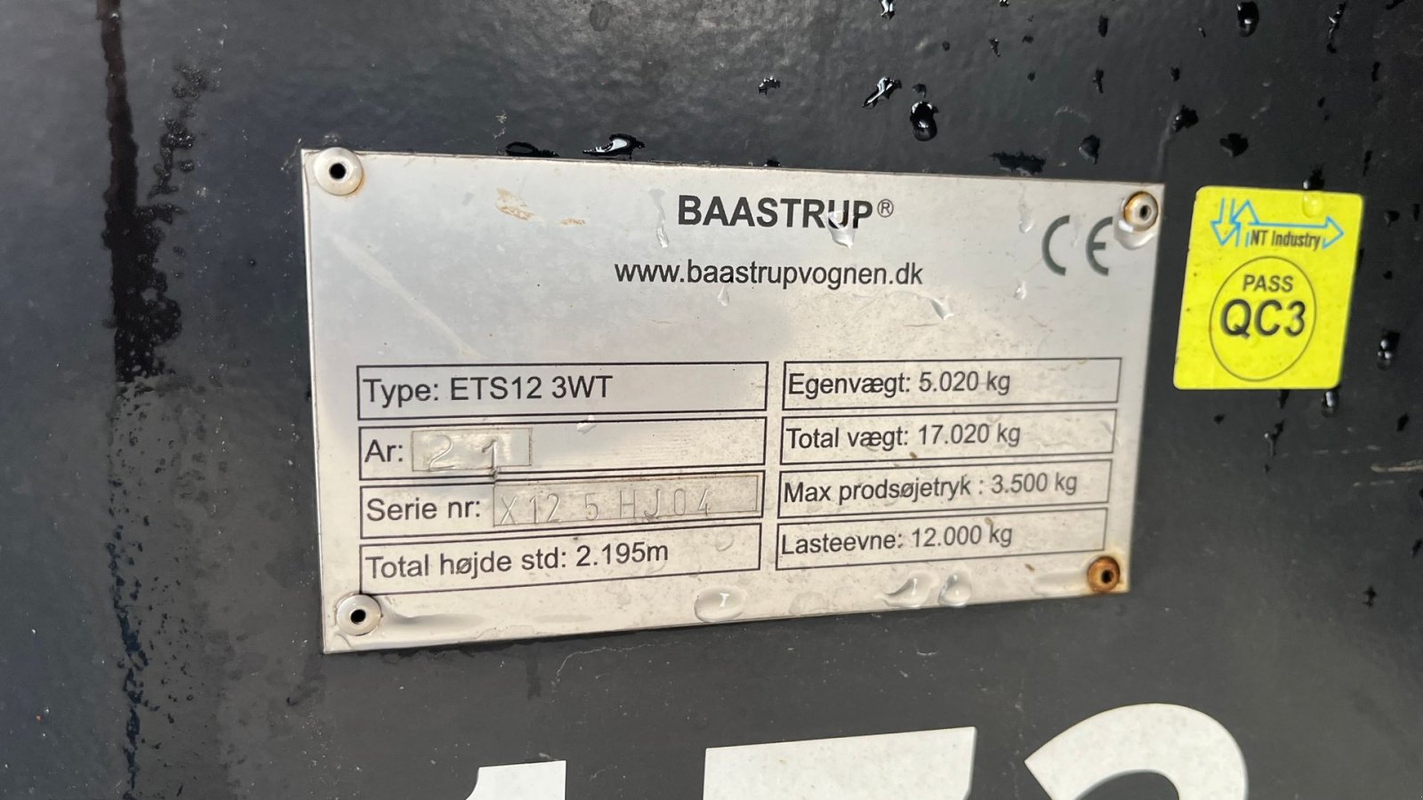 Muldenkipper tipa Baastrup ets 12-3w 12 tons Entreprenørvogn, Gebrauchtmaschine u Rønnede (Slika 10)