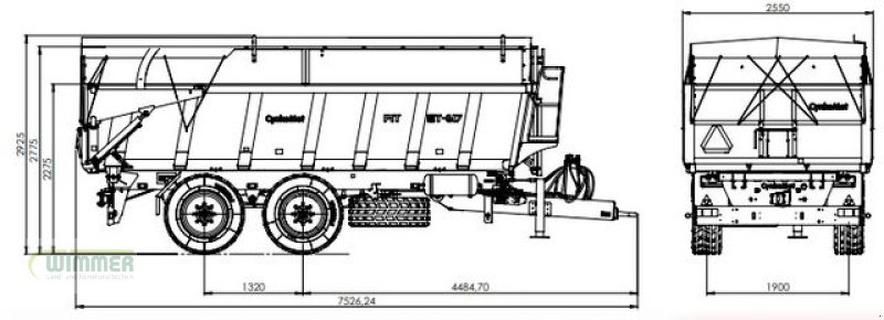 Muldenkipper typu CYNKOMET Bauanhänger T617/6, Gebrauchtmaschine v Kematen (Obrázok 5)