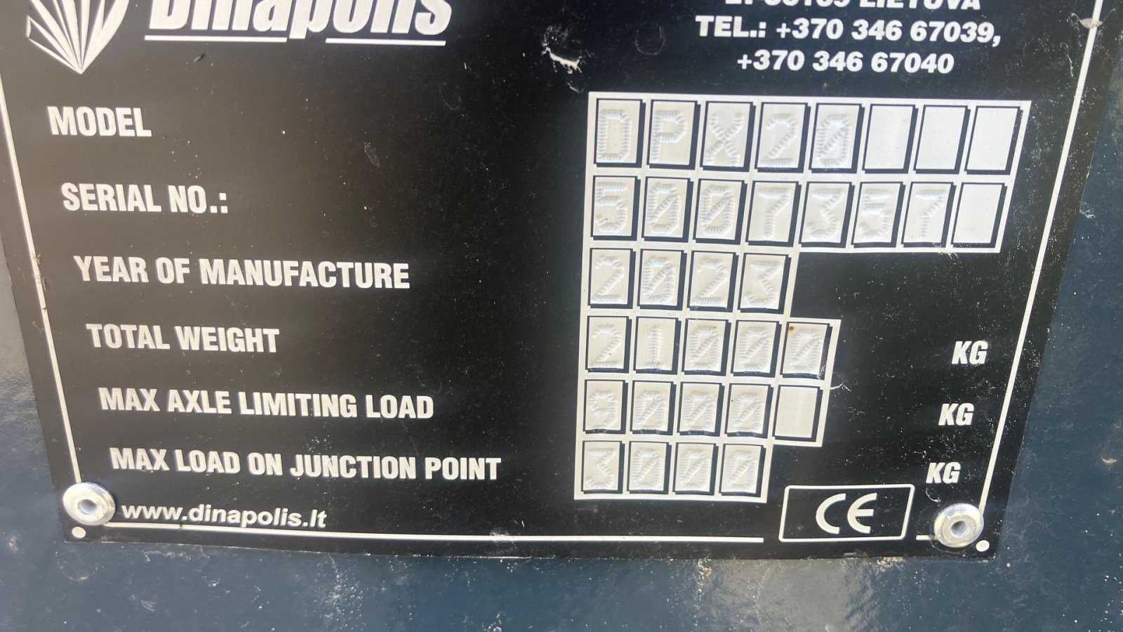 Muldenkipper типа Dinapolis DPX20 Tipvogn, Gebrauchtmaschine в Spøttrup (Фотография 9)