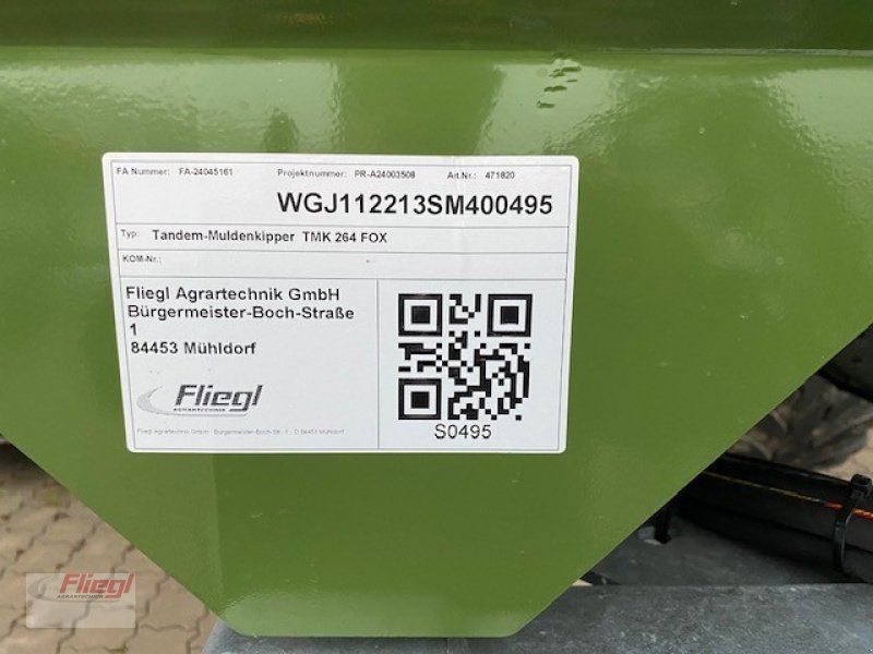 Muldenkipper типа Fliegl TMK 264 Fox, Gebrauchtmaschine в Mühldorf (Фотография 8)