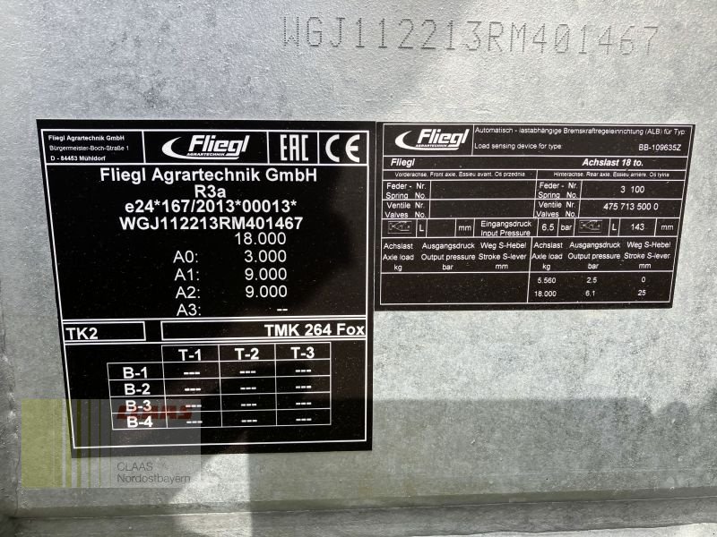 Muldenkipper typu Fliegl TMK 264 PROFI FOX TANDEM, Neumaschine v Gefrees (Obrázek 18)