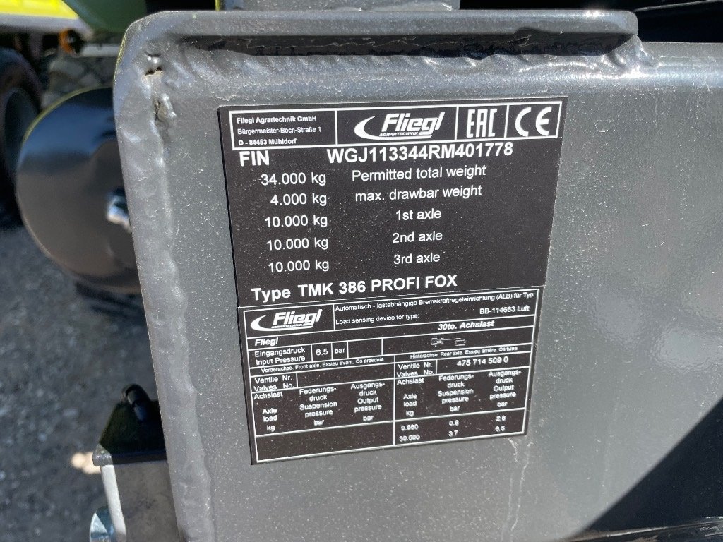Muldenkipper типа Fliegl TMK 386 Fox, Gebrauchtmaschine в Ribe (Фотография 14)