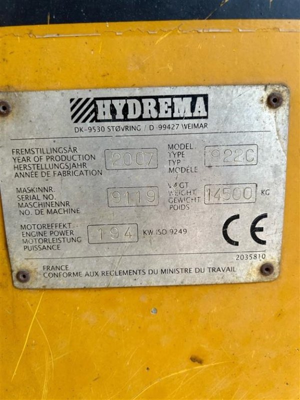 Muldenkipper des Typs Hydrema 922 C, Gebrauchtmaschine in Viborg (Bild 6)