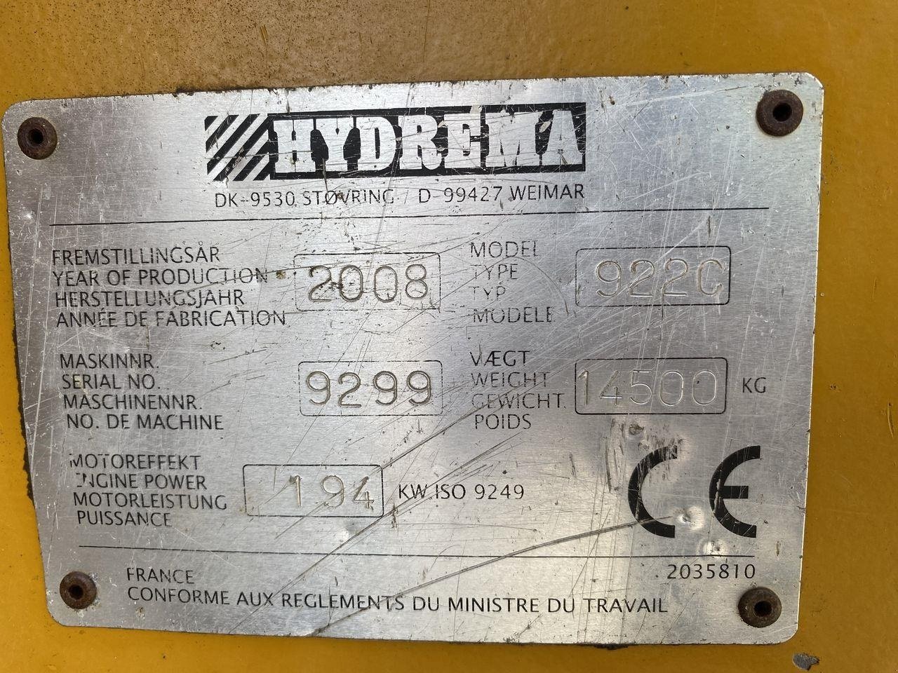 Muldenkipper typu Hydrema 922C, Gebrauchtmaschine v Skive (Obrázek 11)