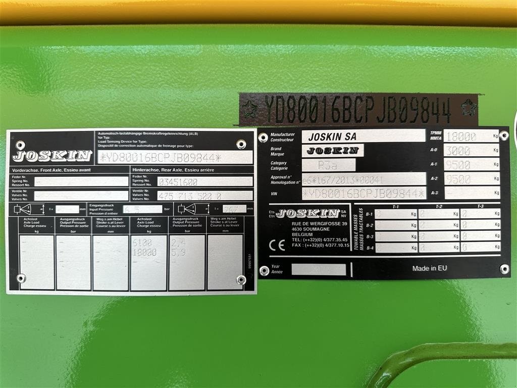 Muldenkipper типа Joskin Trans-Cap 6500/22 BC150 + 250 mm. alu overbygning, Gebrauchtmaschine в Gjerlev J. (Фотография 13)