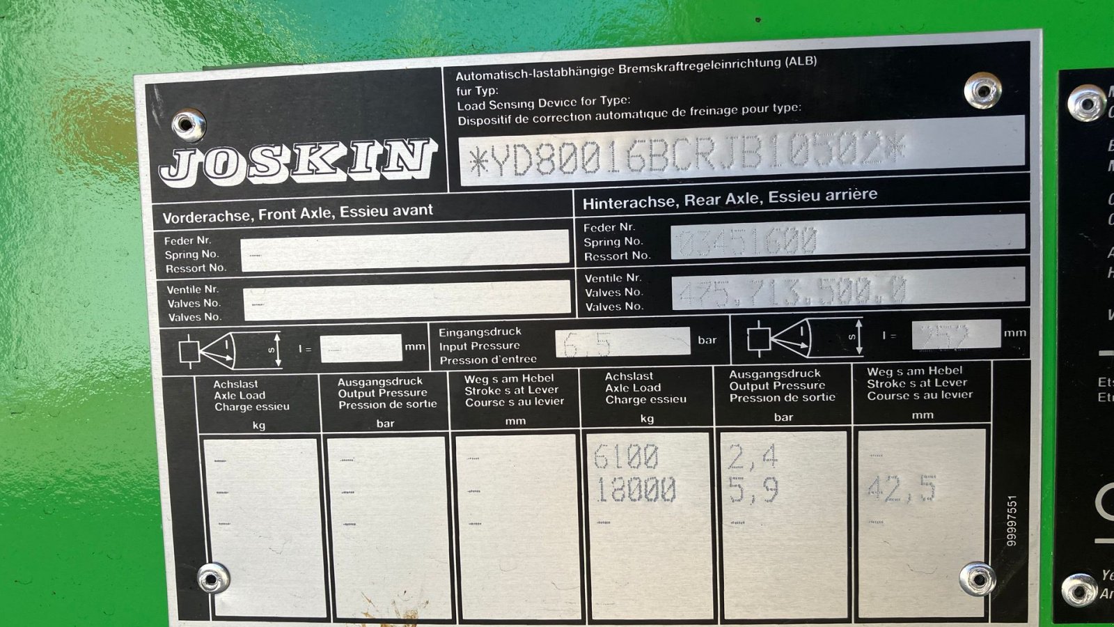 Muldenkipper tipa Joskin Trans-Cap 6500/22 BC150, Gebrauchtmaschine u Spøttrup (Slika 16)