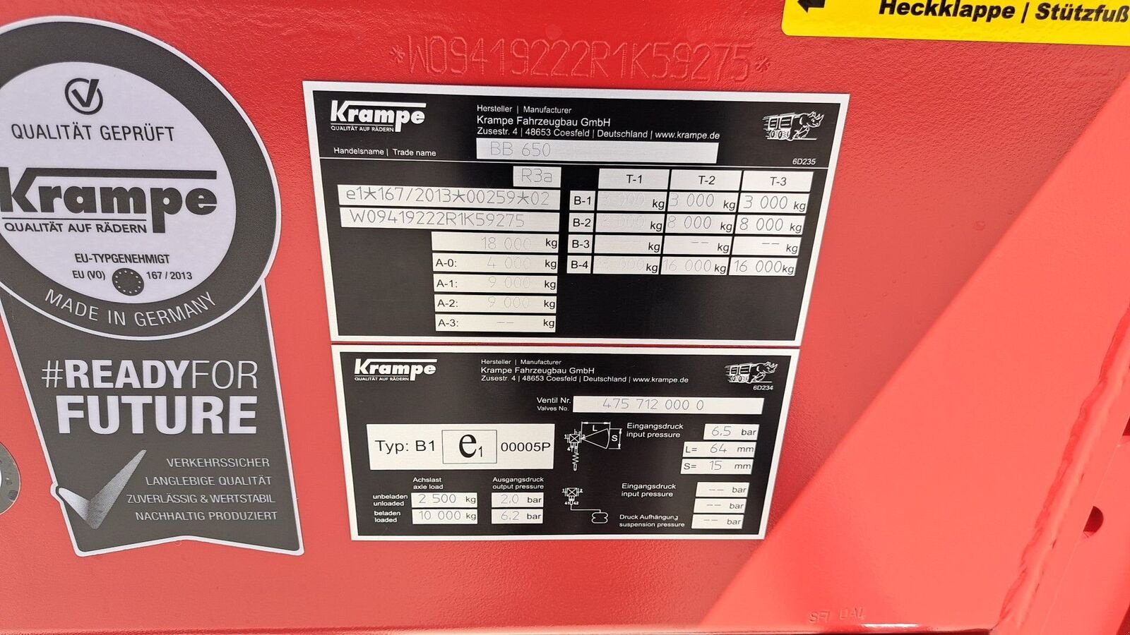 Muldenkipper a típus Krampe Big Body 650 Carrier 3/3 Finanzierung, Neumaschine ekkor: Zwettl (Kép 12)