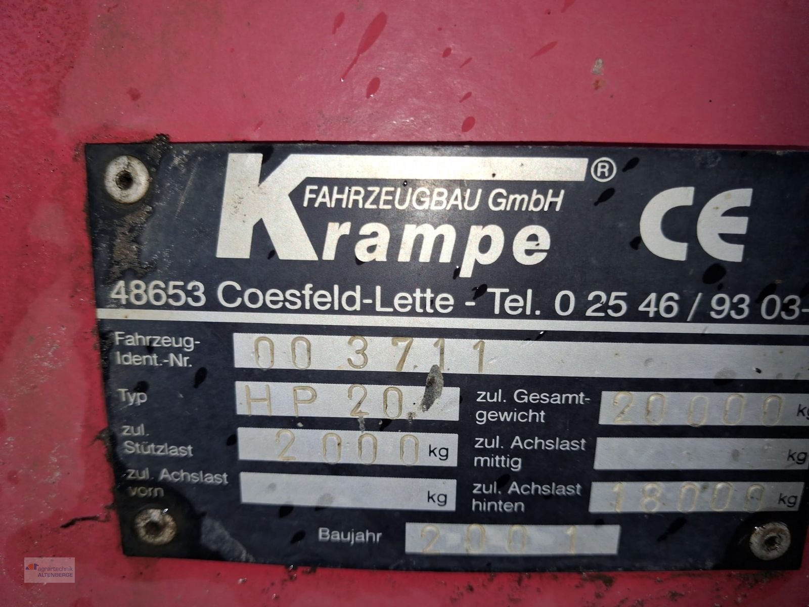 Muldenkipper typu Krampe HP 20, Gebrauchtmaschine v Altenberge (Obrázek 6)